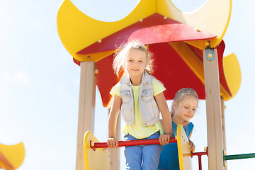 Image showing happy kids on children playground