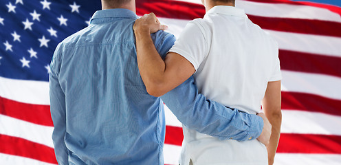 Image showing close up of happy male gay couple hugging