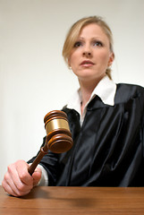 Image showing Female judge