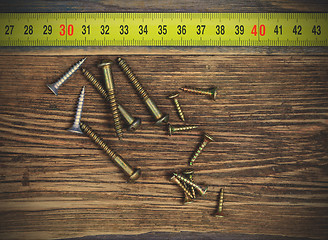 Image showing screw and measuring tape