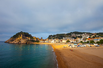 Image showing Tossa de Mar, Catalonia, Spain, morning landscape Bay Badia de T