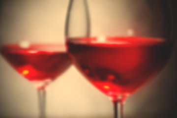 Image showing red wine in two goblets