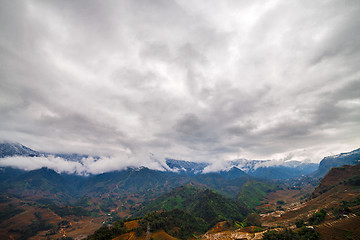 Image showing Rice field terraces. Sapa Vietnam