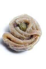 Image showing one rolled anchovy