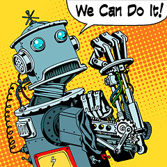 Image showing robot we can do it protest future power machine