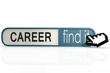 Image showing Career word on the blue find it banner