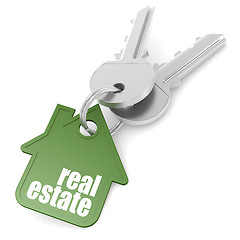 Image showing Keychain with real estate word