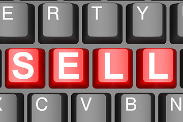 Image showing Sell button on modern computer keyboard