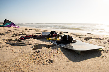 Image showing Kite on the sand