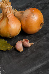 Image showing Onions and garlic 