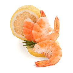 Image showing Shrimp with lime