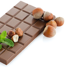 Image showing Chocolate Bar with hazelnuts