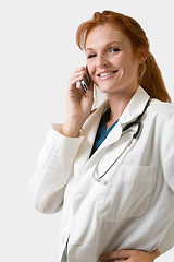 Image showing Doctor on a call