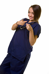 Image showing Nurse pointing