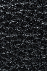 Image showing Black leather texture