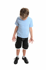 Image showing Boy looking down