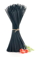 Image showing Bunch of black spaghetti