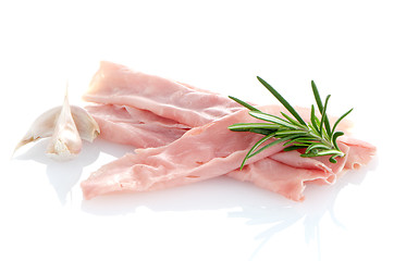 Image showing Fresh shaved ham