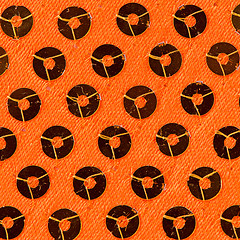 Image showing Orange paillette background