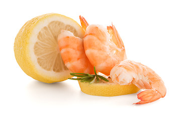 Image showing Shrimp with lime