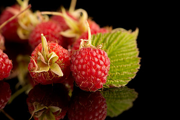 Image showing Fresh raspberries