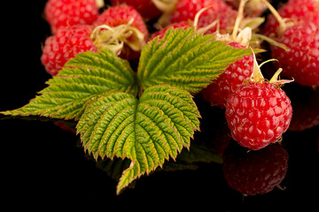 Image showing Fresh raspberries