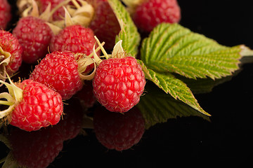 Image showing Fresh raspberries