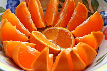 Image showing Sliced oranges