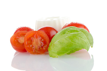 Image showing Fresh white cheese