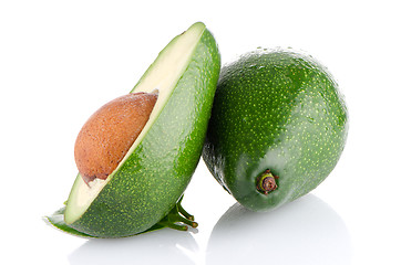 Image showing Avocados on white 