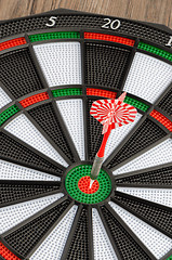 Image showing Dart board with dart