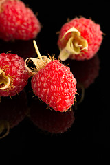 Image showing Fresh raspberries