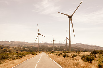 Image showing Wind turbines