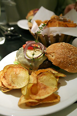 Image showing Elegant hamburger