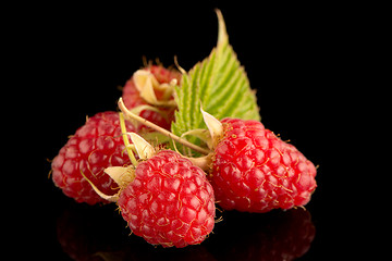 Image showing Fresh raspberries