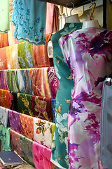 Image showing Traditional asian fabrics