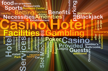 Image showing Casino hotel background concept glowing