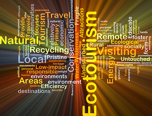 Image showing Ecotourism background concept glowing