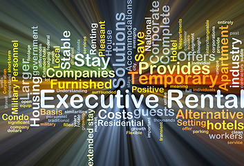 Image showing Executive rental background concept glowing