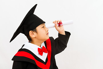 Image showing Chinese Graduation Boy Finding a Job