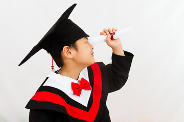 Image showing Chinese Graduation Boy Finding a Job