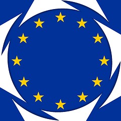 Image showing European union colors abstract corporate background