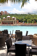 Image showing Poolside cafe