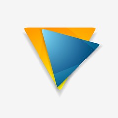 Image showing Vector background of abstract triangle shapes logo