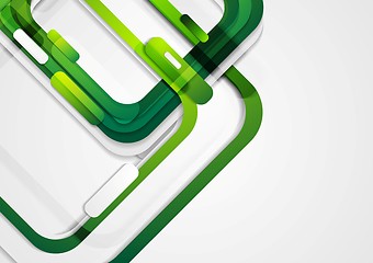 Image showing Abstract green geometric corporate background