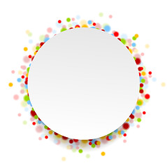 Image showing Circle design with shiny light confetti