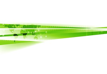 Image showing Abstract green white tech corporate background