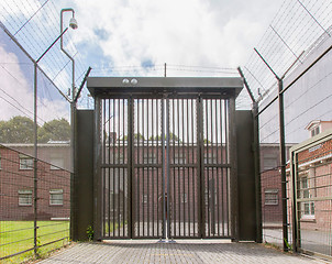 Image showing Large gate at an old jail