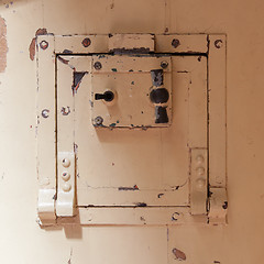 Image showing Very old prison door