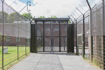 Image showing Large gate at an old jail